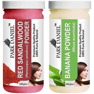 PARK DANIEL Premium Red Sandalwood Powder & Banana Powder Combo Pack of 2 Jars of 100 gms(200 gms) (200 g)