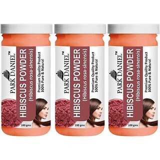 PARK DANIEL Premium Hibiscus Powder - For Face Pack & Hair Growth Combo Pack 3 bottles of 100 gms(300 gms) (300 g)