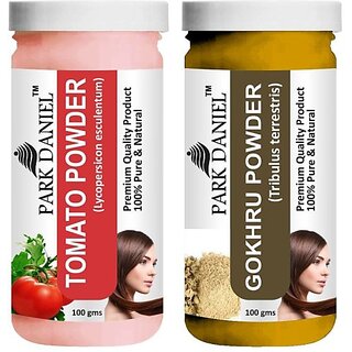 PARK DANIEL Premium Tomato Powder & Gokhru Powder Combo Pack of 2 Jars of 100 gms(200 gms) (200 g)