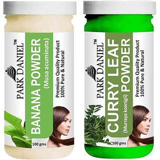 PARK DANIEL Pure & Natural Banana Powder & Curry Leaf Powder Combo Pack of 2 Bottles of 100 gm (200 gm ) (200 ml)
