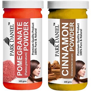 PARK DANIEL Pure & Natural Pomegranate Powder & Cinnamon Powder Combo Pack of 2 Bottles of 100 gm (200 gm ) (200 ml)