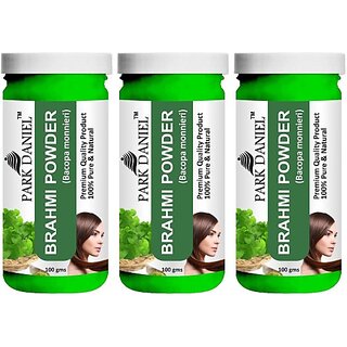 PARK DANIEL Premium Brahmi Powder- For Hair Growth and Thicken Combo Pack 3 bottles of 100 gms(300 gms) (300 g)