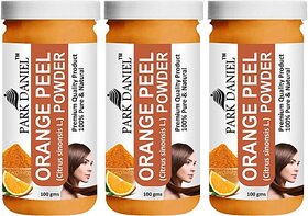 PARK DANIEL Premium Orange Peel Powder - For Skin Whitening Combo Pack 3 bottles of 100 gms(300 gms) (300 g)