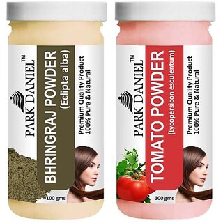 PARK DANIEL Pure & Natural Bhringraj Powder & Tomato Powder Combo Pack (200 ml)