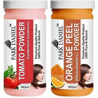 PARK DANIEL Premium Tomato Powder & OrangePeel Powder Combo Pack of 2 Jars of 100 gms(200 gms) (200 ml)