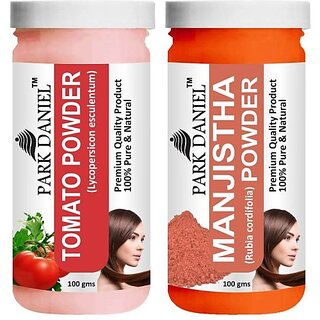 PARK DANIEL Premium Tomato Powder & Manjistha Leaf Powder Combo Pack of 2 Jars of 100 gms(200 gms) (200 g)