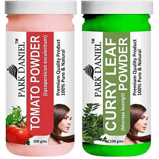 PARK DANIEL Premium Tomato Powder & Curry Leaf Powder Combo Pack of 2 Jars of 100 gms(200 gms) (200 ml)