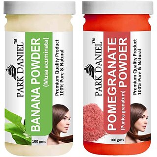 PARK DANIEL Pure & Natural Banana Powder & Pomegranate Powder Combo Pack of 2 Bottles of 100 gm (200 gm ) (200 ml)