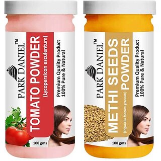 PARK DANIEL Premium Tomato Powder & Methi Powder Combo Pack of 2 Jars of 100 gms(200 gms) (200 g)