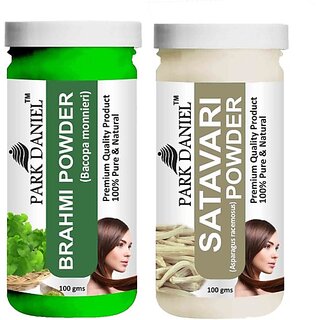 PARK DANIEL Pure & Natural Brahmi Powder & Satavari Powder Combo Pack of 2 Bottles of 100 gm (200 gm ) (200 ml)