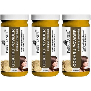 PARK DANIEL Premium Gokhru Powder Combo Pack 3 bottles of 100 gms(300 gms) (300 g)