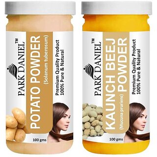 PARK DANIEL Premium Potato Powder & Kaunch Beej Powder Combo Pack of 2 Jars of 100 gms(200 gms) (200 g)