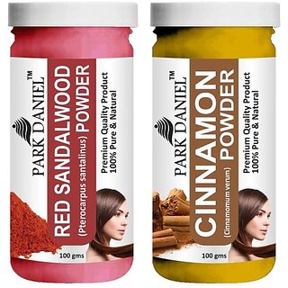 PARK DANIEL Premium Red Sandalwood Powder & Cinnamon Powder Combo Pack of 2 Jars of 100 gms(200 gms) (200 g)