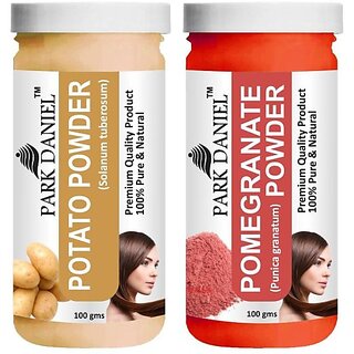PARK DANIEL Premium Potato Powder & Pomegranate Powder Combo Pack of 2 Jars of 100 gms(200 gms) (200 g)