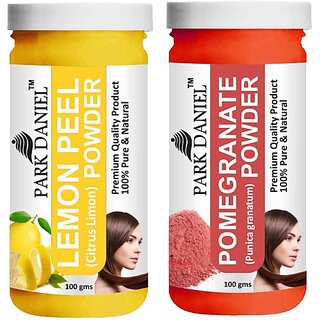 PARK DANIEL Pure & Natural Lemon Powder & Pomegranate Powder Combo Pack of 2 Bottles of 100 gm (200 gm ) (200 ml)