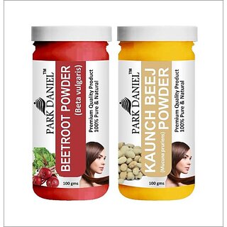 PARK DANIEL Premium Beetroot Powder & Kaunch Beej Powder Combo Pack of 2 Jars of 100 gms(200 gms) (200 g)
