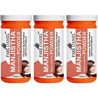 PARK DANIEL Premium Manjistha Powder - For All Skin Types Combo Pack 3 bottles of 100 gms(300 gms) (300 g)