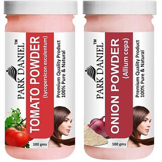 PARK DANIEL Premium Tomato Powder & Onion Powder Combo Pack of 2 Jars of 100 gms(200 gms) (200 ml)