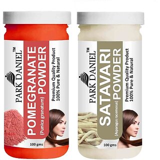 PARK DANIEL Pure & Natural Pomegranate Powder & Satavari Powder Combo Pack of 2 Bottles of 100 gm (200 gm ) (200 ml)