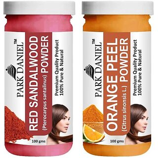 PARK DANIEL Premium Red Sandalwood Powder & OrangePeel Powder Combo Pack of 2 Jars of 100 gms(200 gms) (200 g)