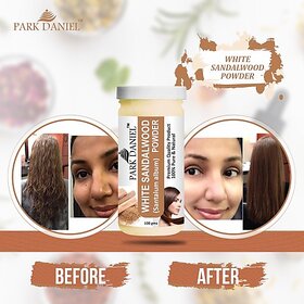 PARK DANIEL Premium White Sandalwood Powder - For Face pack, Face Masks (100 gms) (100 g)