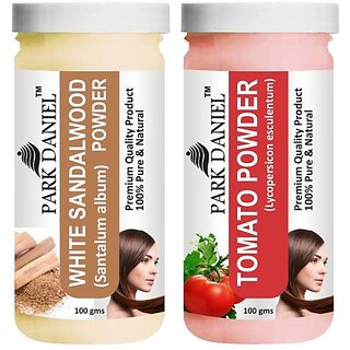 PARK DANIEL Premium White Sandalwood Powder & Tomato Powder Combo Pack of 2 Jars of 100 gms(200 gms) (200 ml)