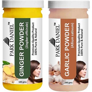 PARK DANIEL Pure & Natural Ginger Powder & Garlic Powder Combo Pack of 2 Bottles of 100 gm (200 gm ) (200 ml)