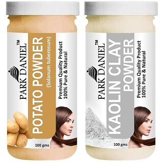 PARK DANIEL Premium Potato Powder & Kaolin Clay Powder Combo Pack of 2 Jars of 100 gms(200 gms) (200 g)