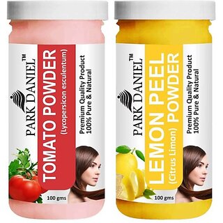 PARK DANIEL Premium Tomato Powder & LemonPeel Powder Combo Pack of 2 Jars of 100 gms(200 gms) (200 ml)