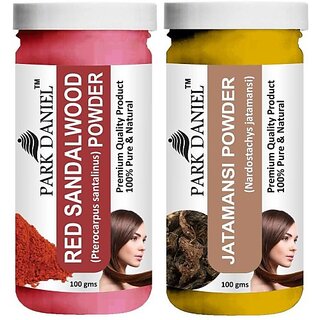 PARK DANIEL Premium Red Sandalwood Powder & Jatamansi Powder Combo Pack of 2 Jars of 100 gms(200 gms) (200 g)