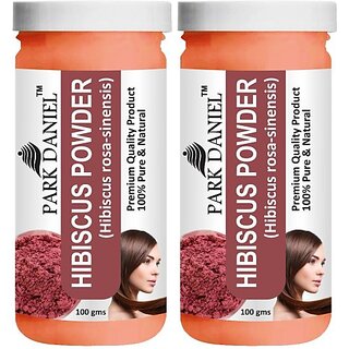 PARK DANIEL Premium Hibiscus Powder - For Face Pack & Hair Growth Combo Pack 2 bottles of 100 gms(200 gms) (200 g)