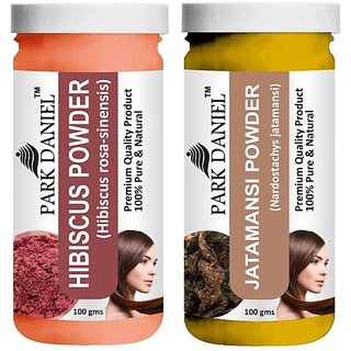 PARK DANIEL Pure & Natural Hibiscus Powder & Jatamansi Powder Combo Pack (200 ml)