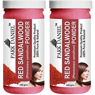 PARK DANIEL Premium Red Sandalwood Powder - For Face pack, Face Masks Combo Pack 2 bottles of 100 gms(200 gms) (200 g)