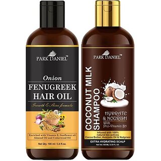 PARK DANIEL Premium Fenugreek Oil & Coconut Shampoo Combo Pack Of 2 bottle of 100 ml(200 ml) (200 ml)