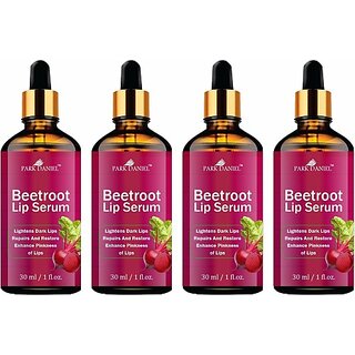 PARK DANIEL Premium Beetroot Lip Serum Oil- For Soft and Shiny Lips Combo Pack Of 4 Bottle, 30ml(120ml) (Peppy Red, 120 ml)