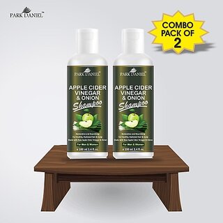 PARK DANIEL Apple Cider Vinegar with Red Onion Extract Shampoo with 20 Benefits Combo pack of 3 Bottles of 100 ml(300 ml) (200 ml)