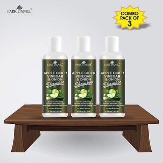 PARK DANIEL Apple Cider Vinegar with Red Onion Extract Shampoo with 20 Benefits Combo pack of 2 Bottles of 100 ml(200 ml) (300 ml)