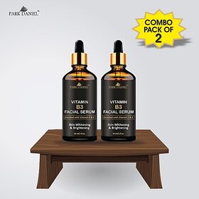 PARK DANIEL Premium Vitamin B3 Serum- For Skin Glow & AntiAging Combo pack of 2 Bottles of 30 ml(60 ml) (60 ml)