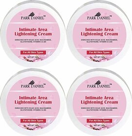 PARK DANIEL Intimate Area Lightening Cream For Bikini Lines Vitamin B5 Pack of 4(100 grams) (400 g)