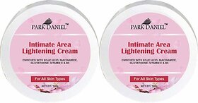 PARK DANIEL Intimate Area Lightening Cream For Bikini Lines Vitamin B5 Pack of 2(100 grams) (200 g)