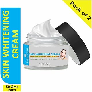 PARK DANIEL Skin Whitening & Brightening Cream- Natural Skin Lightner, Dark Spot Corrector & Improves Complexion Combo pack of 2 Jars of 50 gms(100 Gms) (100 g)
