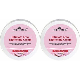 PARK DANIEL Intimate Area Lightening Cream For Bikini Lines Vitamin B5 Pack of 2(100 grams) (200 g)