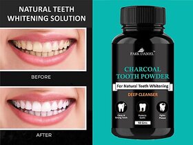 PARK DANIEL Coconut Shell Charcoal Teeth Whitening Powder -Naturally Whiten Teeth, Removes Stains & Removes Bad Breath(ENAMEL Safe & Suitable for Sensitive teeth)(50 GMS) (50)