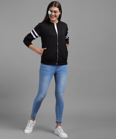 Vivient Women Black Plain Chain Pullover