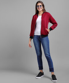 Vivient Women Maroon Burfi Cut Pullover