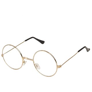 29K Unisex Round Transparent/Golden Frame Sunglasses (Pack of 1)