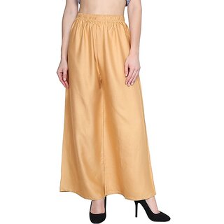 29K Pack of 1 Beige Rayon Palazzo - (ME-RP-Skn)