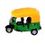 Thriftkart Mini Diecast Pull Back Auto Rickshaw Taxi Toy 114 Scale Public Vehicle (Green) (Green, Yellow, Pack of 1)