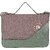 Women Green And Dark Brown Regular Use PU Sling Bag With Adjustable Strap