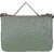 Women Green And Dark Brown Regular Use PU Sling Bag With Adjustable Strap